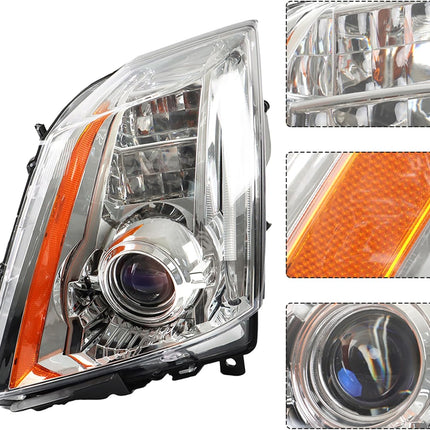 Findmall Headlight Headlamp Assembly HID Driver Side Replacement for CTS 2008 2009 2010 2011 2012 2013 2014 Replacement for GM2502310 Left LH