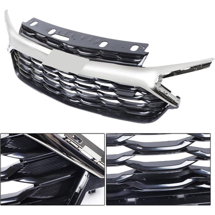 Findmall Electroplated Black Front Upper Bumper Grille Replacement for Trailblazer RS