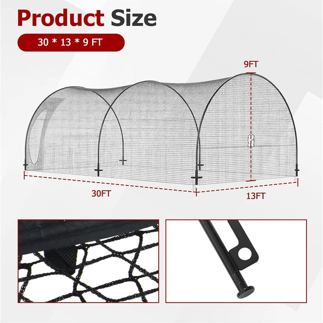 Findmall Softball Baseball Batting Cage, Practice Portable Cage Net for Backyard Batting Hitting Training with Carry Bag, 30ft x 13ft x 9ft