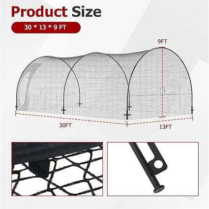 Findmall Heavy Duty Baseball & Softball Batting Cage, Portable Fully Enclosed Practice Net with Carry Bag