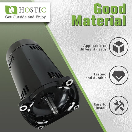 Findmall USQ1072 Pool Pump Motor 3/4HP 115/230V Single Speed 48Y Frame Square Flange 3450RPM