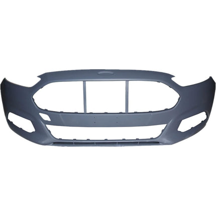 Findmall Primed Front Bumper Cover Replacement for 2013-2016 Ford Fusion without Parking Sensor Holes