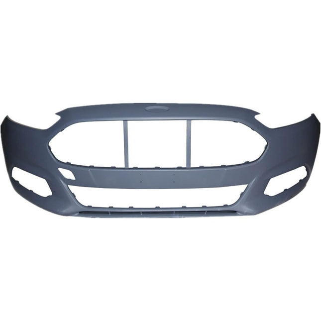 Findmall Primed Front Bumper Cover Replacement for 2013-2016 Ford Fusion without Parking Sensor Holes