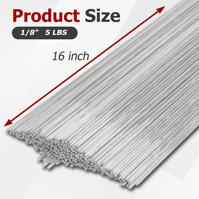 Findmall ER4043 Aluminum TIG Welding Rod, Low Spatter Aluminum Filler Rod for All-Position Welding, Multiple Diameters, Lengths & Weights Available