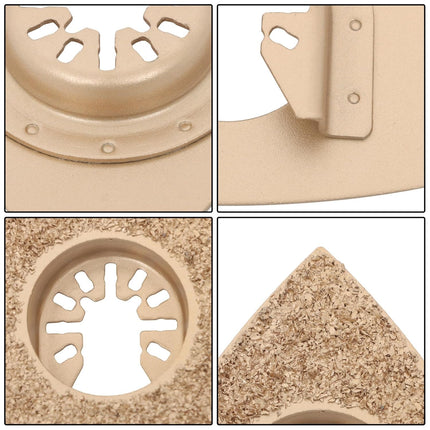 Findmall 5 Pieces of Triangle Oscillating Saw Blades, 3.1 Inch(79MM) Carbide Sand Pads, for Sanding, Grinding, Universal Compatibility