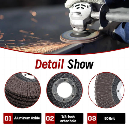 Findmall 4.5 Inch T29 Flap Discs, Aluminum Oxide Sanding Grinding Wheels for Angle Grinder