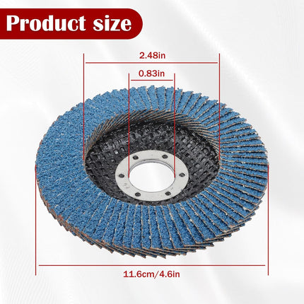 Findmall 20Pcs 5 Inch X 7/8 Inch Flap Discs 40 Grit Type 29 | Zirconium Oxide Abrasive，for Metal Grinding, Weld and Rust Polish
