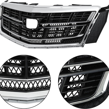 Findmall Black and Silver Front Upper Bumper Grille Replacement for XTS 2016-2017 23473084 GM1200670