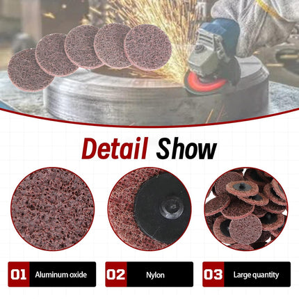 findmall 50PCS 2" Quick Change Surface Conditioning Discs, Medium Grit, Maroon