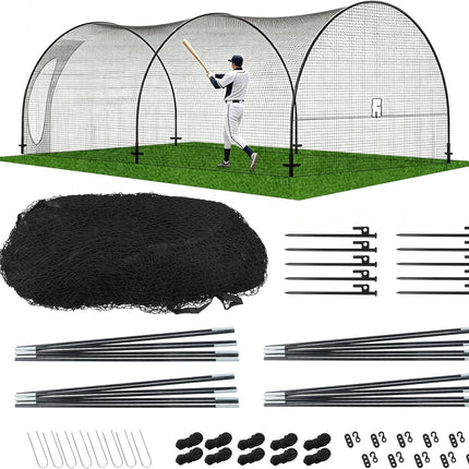 Findmall Softball Baseball Batting Cage, Practice Portable Cage Net for Backyard Batting Hitting Training with Carry Bag, 30ft x 13ft x 9ft