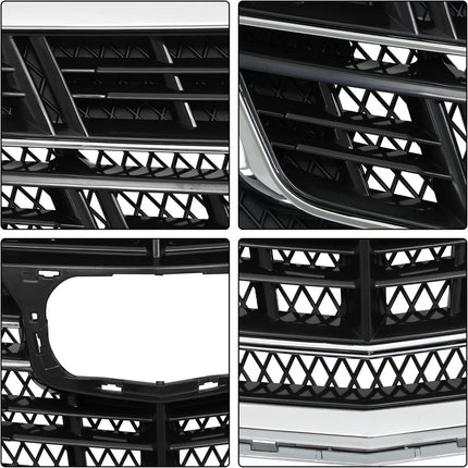 Findmall Black and Silver Front Upper Bumper Grille Replacement for XTS 2016-2017 23473084 GM1200670