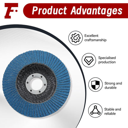 Findmall 20 PCS 4.5 Inch T29 Zirconia Flap Discs, 40/60/80 Grit Sanding Grinding Wheels with 7/8" Arbor for Angle Grinder