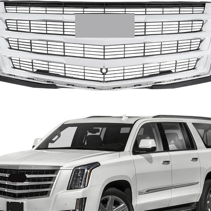 Findmall Chrome Front Bumper Grille Replacement for Escalade 2015-2020