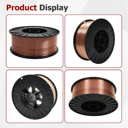 ER70S-6 Mild Steel 0.030 Inch MIG Welding Wire Low Splatter 44 Pound Spool Fit for All Position Gas Welding