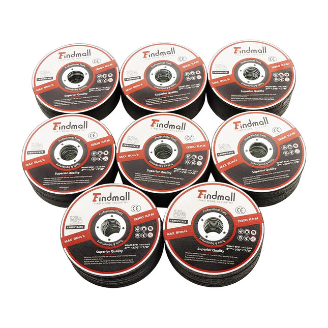 Findmall 200 Pack 4.5" x 1/16" x 7/8" Cut Off Wheel – Cuts Metal, Steel, Stainless Steel Aluminum Oxide, 13300 RPM Max,1/16" Thin Disc for Angle Grinder, 7/8" Arbor