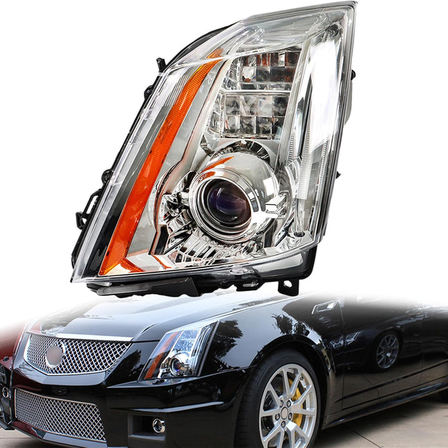 Findmall Headlight Headlamp Assembly HID Driver Side Replacement for CTS 2008 2009 2010 2011 2012 2013 2014 Replacement for GM2502310 Left LH