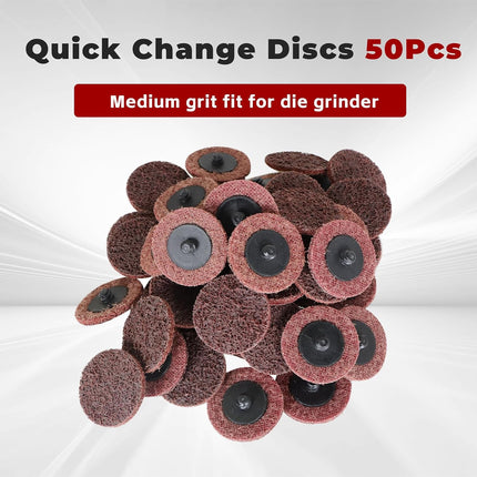 findmall 50PCS 2" Quick Change Surface Conditioning Discs, Medium Grit, Maroon