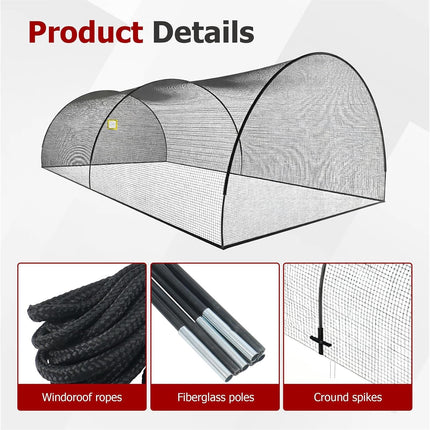 Findmall 33ft x 12ft x 10ft Baseball Batting Cage,with Carry Bag, Heavy Duty Softball Practice Portable Cage Net, for Backyard Batting Hitting Training