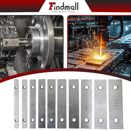 findmall Thin Parallel Bar Set, 10 Pair 1/8" X 6" Accuracy Parallels, Machinist Lathe Tools Thin Parallel Bar Set