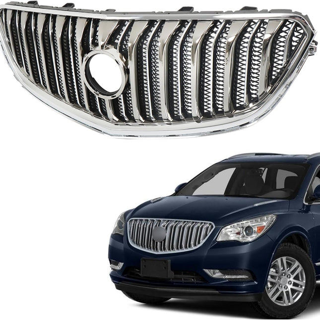 Findmall Chrome Front Bumper Grille Replacement for Enclave 2013-2017