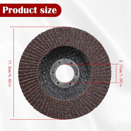 Findmall 10 PCS 4.5 Inch T27 Aluminum Oxide Flap Discs, 40/60/80 Grit Grinding Wheels with 7/8" Arbor for Angle Grinder Metal Polishing