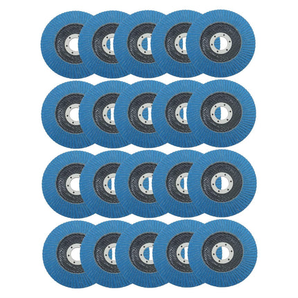 Findmall 20 PCS 4.5 Inch T29 Zirconia Flap Discs, 40/60/80 Grit Sanding Grinding Wheels with 7/8" Arbor for Angle Grinder