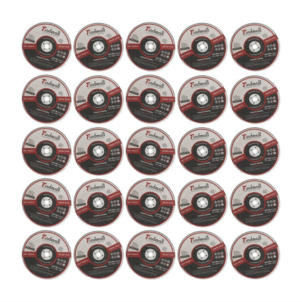Findmall 25 Pack 3" x 1/32" x 1/4" Cut Off Wheel – Cuts Metal, Steel, Stainless Steel Aluminum Oxide, 1/32" Thin Disc for Angle Grinder, 1/4" Arbor