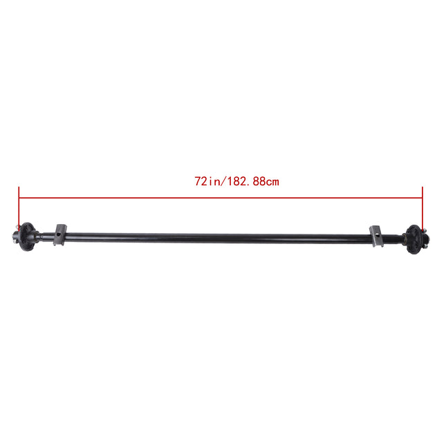 Findmall 2,000 lb Trailer Axle with U-Bolt Kit, 4 on 4 in, 72 in Hub Face