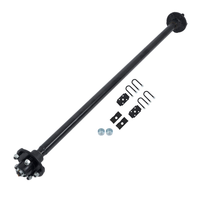 Findmall 2,000 lb Trailer Axle with U-Bolt Kit, 5 on 4.5 in, 57 in Hub Face