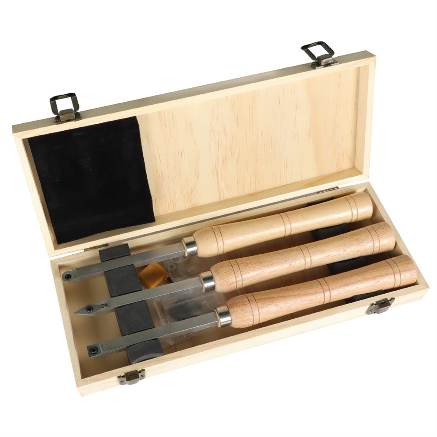 findmall 3Pcs Carbide Woodturning Mini Lathe Tool Set Includes Diamond Shape, Round and Square Carbide Turning Tools Fit for Small and Mid Size Turning Projects