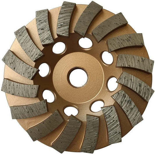 findmall 4 Inch 16 Turbo Diamond Segments 5/8 Inch -11 Arbor Grinding Wheels Diamond Cup Grinding Wheels Fit for Concrete and Masonry Available