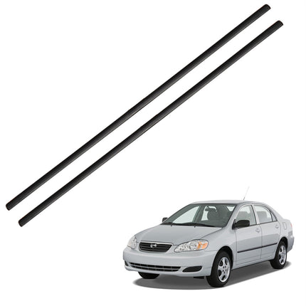 Findmall 2 Pcs Black Roof Trim Molding Sealing Strip Kit Replacement for 2003-2008 Toyota Corolla