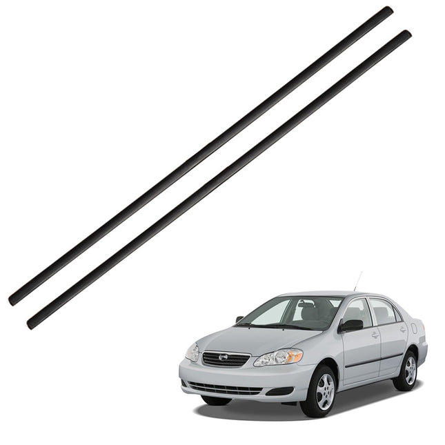 Findmall 2 Pcs Black Roof Trim Molding Sealing Strip Kit Replacement for 2003-2008 Toyota Corolla