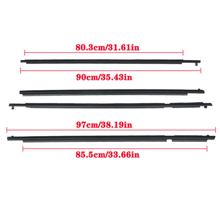 Findmall Rubber Window Weatherstrip Kit for 2006-2008 Toyota RAV4, 4-Piece