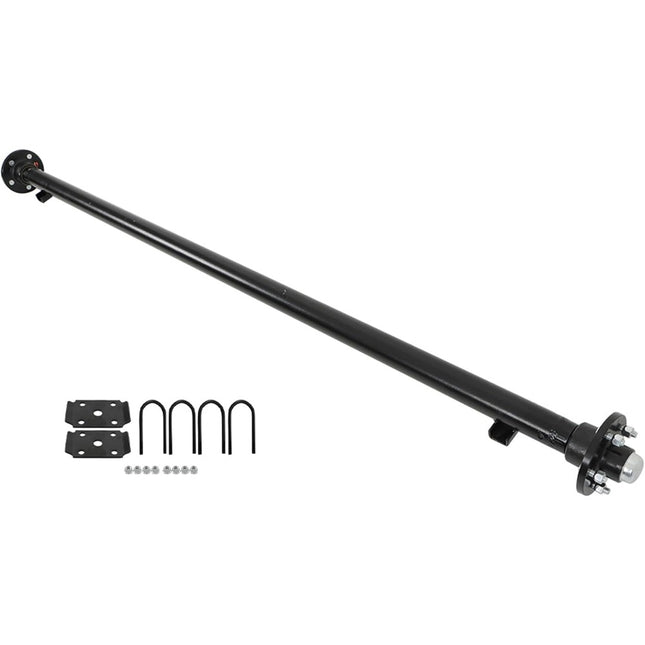 Findmall 3,500 lb Trailer Axle with U-Bolt Kit, 5 on 4.5 in, 85 in Hub Face, 70 in Spring Center