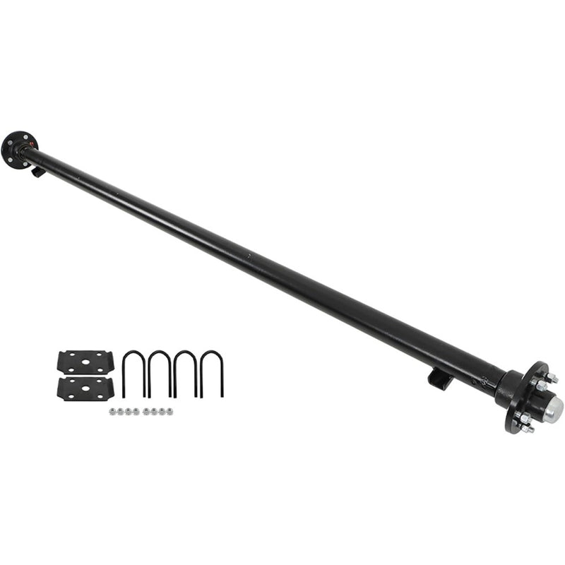 Findmall 3,500 lb Trailer Axle with U-Bolt Kit, 5 on 4.5 in, 85 in Hub Face, 70 in Spring Center