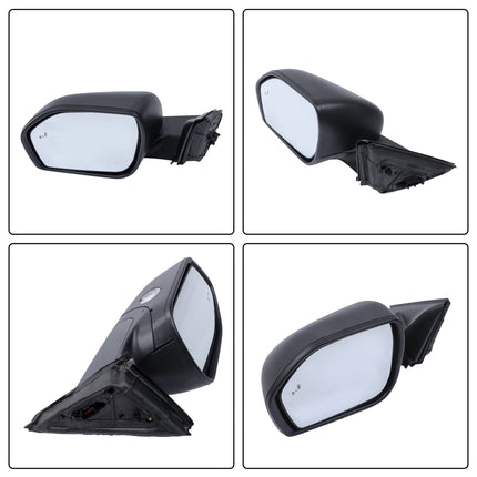 Findmall Driver Left Side Power Heated Side View Mirror w/Blind Spot Detection Textured Puddle Lamp 8-Pins