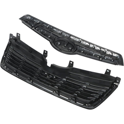 Findmall Front Upper Grille Assembly for 2019-2021 Subaru Forester, Black with Chrome Trim