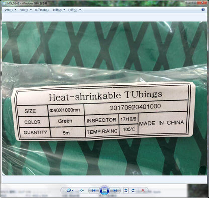 X-Tube Heat Shrink Wrap Tubing 39"&64" Lengths for Rod Grips-5 Color 14 Sizes (Green, Diamter：40mm; Length：39")