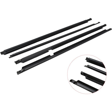 Findmall Black Window Weatherstrip Kit for 2009-2012 Toyota Corolla, 4-Piece, 75710-02210