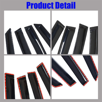 Findmall Side Window Visors Rain Guard Wind Vent Shade Deflector Replacement for 2014-2019 Toyota Highlander