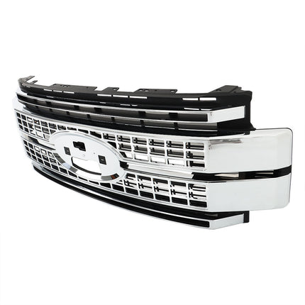 Findmall Bumper Chrome Front Upper Grille Grill Replacement for 2017-2019 F-250 F-350 F-450 Super Duty HC3Z8200BC