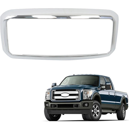 Findmall Chrome Front Grille Outer Frame Shell Replacement for F-250 F-350 F-450 and F-550 Super Duty 2011-2016