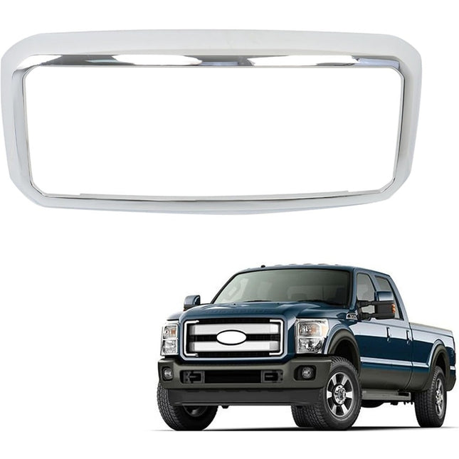 Findmall Chrome Front Grille Outer Frame Shell Replacement for F-250 F-350 F-450 and F-550 Super Duty 2011-2016