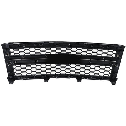 Findmall Black Honeycomb Front Upper Grille with Chrome Surround Replacement for Silverado 1500 2014-2015