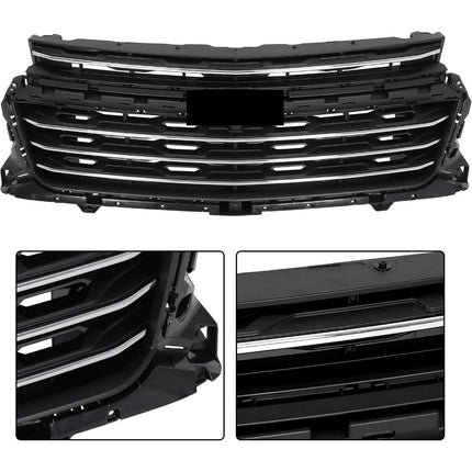 Findmall Chrome and Black Front Upper Grille Molding Trim Replacement for Traverse LT 2024-2026 84870686