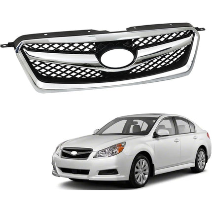 Findmall Front Upper Grille for 2010-2012 Subaru Legacy, Chrome Frame with Black Insert