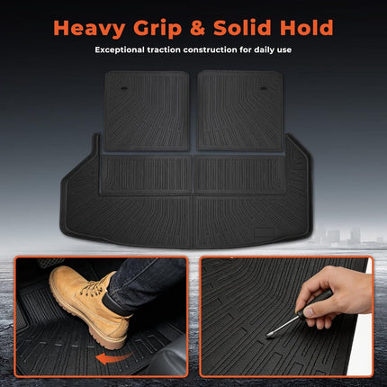 Findmall Cargo Liners Backrest Mats Replacement for Highlander 2008-2013