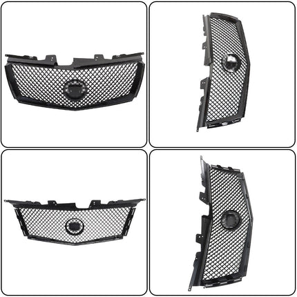 Findmall Glossy Black Mesh Front Bumper Grille Replacement for CTS 2008-2013