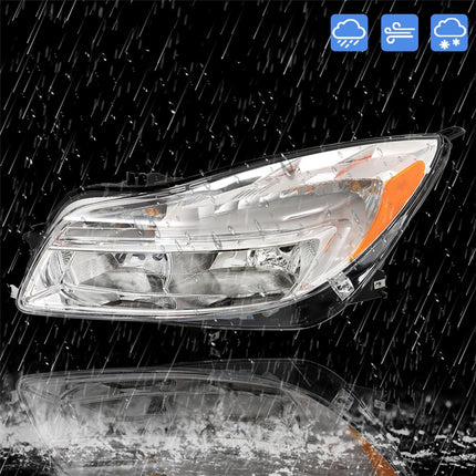 Findmall Driver Side Headlights Assembly Halogen Replacement for Regal 2011-2013 Housing Chrome Lamp LH 1PC GM2502353